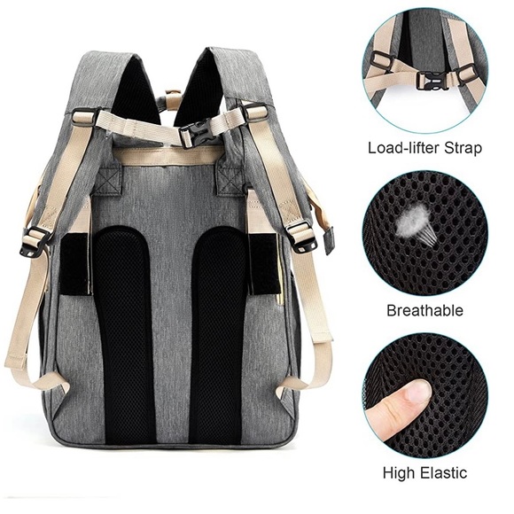 Diaper bag backpack with changing station - Picture 7 of 7